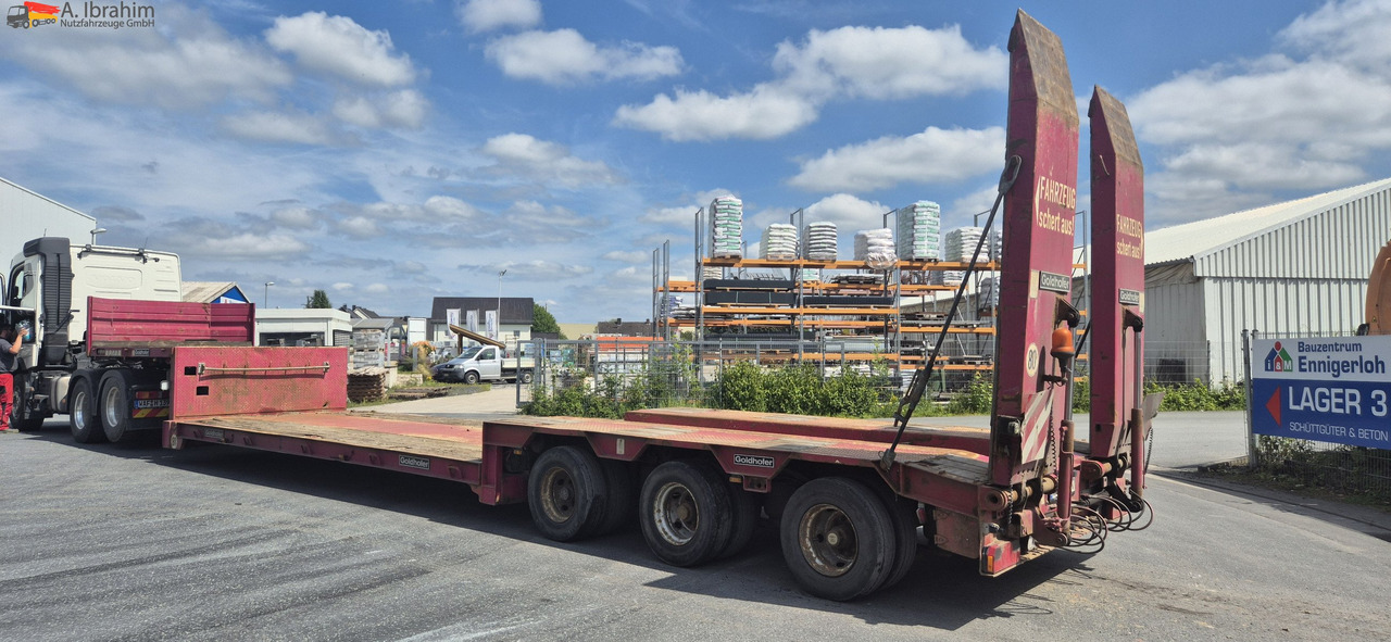 Επικαθήμενο με χαμηλό δάπεδο για τη μεταφορά βαρέως εξοπλισμού Goldhofer STZ-TBL3-33/80 Tiefbett mit Rampen Lenkung mit FB: φωτογραφία 12