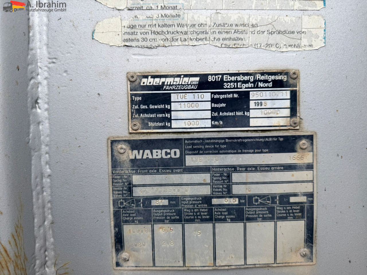 Obermaier TUE110 SDAH Tieflader | | Trommelbremse | Rampen | 7.2 Plattform | Stützfuß vorne - Ρυμούλκα με χαμηλό δάπεδο: φωτογραφία 5 Obermaier TUE110 SDAH Tieflader | | Trommelbremse | Rampen | 7.2 Plattform | Stützfuß vorne - Ρυμούλκα με χαμηλό δάπεδο: φωτογραφία 5