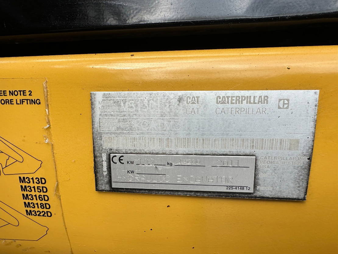 Τροχοφόρος εκσκαφέας Caterpillar M313D: φωτογραφία 16