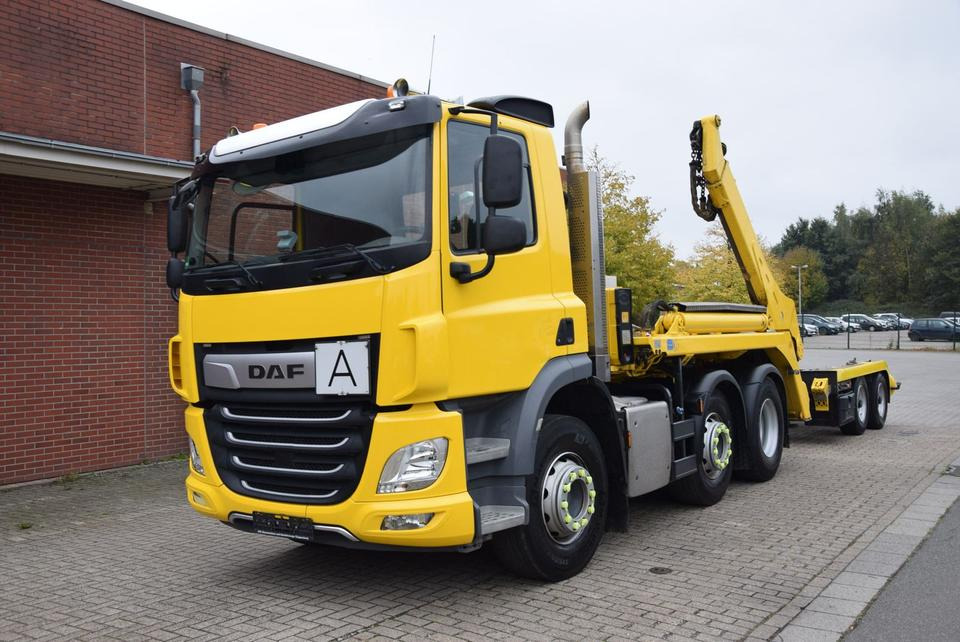 DAF CF 450 Meiller Absetzkip. Vorlauf. Lenk Funk - Φορτηγό καδοφόρος φορτωτής: φωτογραφία 1 DAF CF 450 Meiller Absetzkip. Vorlauf. Lenk Funk - Φορτηγό καδοφόρος φορτωτής: φωτογραφία 1