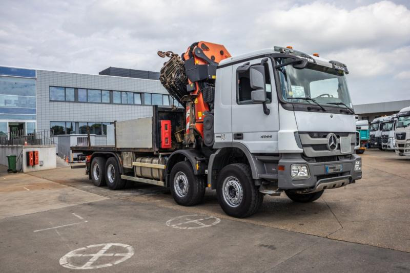 Mercedes 4144 K-MP3-8X4+PK740002(7xhydr.) - Φορτηγό με ανοιχτή καρότσα, Φορτηγό με γερανό: φωτογραφία 4 Mercedes 4144 K-MP3-8X4+PK740002(7xhydr.) - Φορτηγό με ανοιχτή καρότσα, Φορτηγό με γερανό: φωτογραφία 4