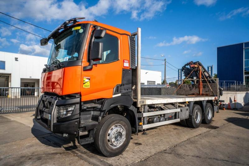 Renault K 380+HIAB 16T/m ( 4 Ext.) - Φορτηγό με ανοιχτή καρότσα, Φορτηγό με γερανό: φωτογραφία 1 Renault K 380+HIAB 16T/m ( 4 Ext.) - Φορτηγό με ανοιχτή καρότσα, Φορτηγό με γερανό: φωτογραφία 1