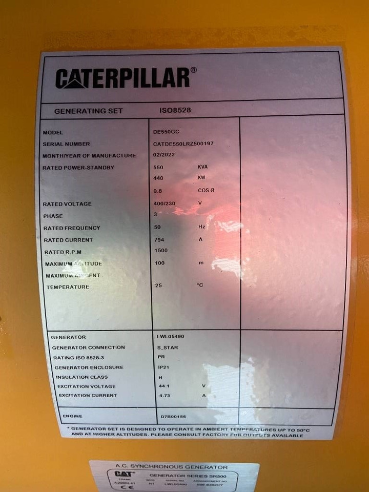 CAT DE550GC - 550 kVA Stand-by Generator - DPX-18221 - Βιομηχανική γεννήτρια: φωτογραφία 4 CAT DE550GC - 550 kVA Stand-by Generator - DPX-18221 - Βιομηχανική γεννήτρια: φωτογραφία 4