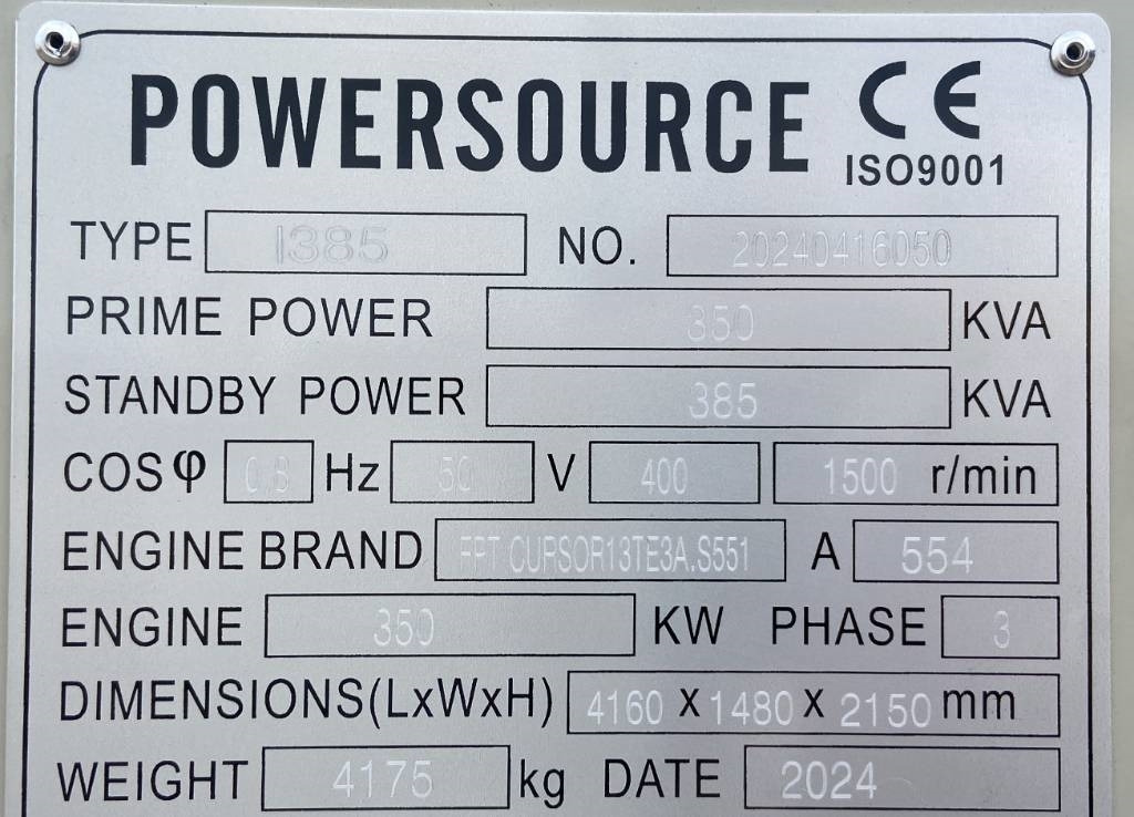 Iveco CR13TE2A - 385 kVA Generator - DPX-19795 - Βιομηχανική γεννήτρια: φωτογραφία 4 Iveco CR13TE2A - 385 kVA Generator - DPX-19795 - Βιομηχανική γεννήτρια: φωτογραφία 4