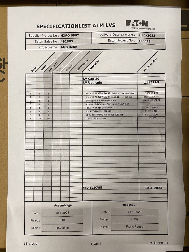 Καινούριο Κατασκευή μηχανήματα Mitsubishi Circuit breaker 3200A - AE3200-SW 4P - DPX-12648: φωτογραφία 12
