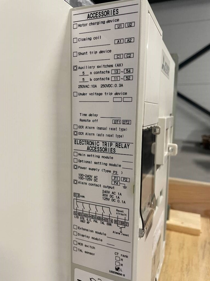 Καινούριο Κατασκευή μηχανήματα Mitsubishi Circuit breaker 3200A - AE3200-SW 4P - DPX-12648: φωτογραφία 10
