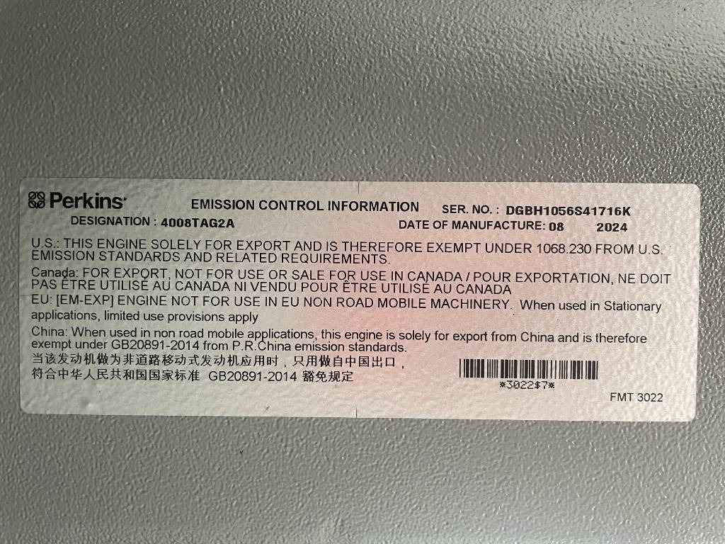 Καινούριο Βιομηχανική γεννήτρια Perkins 4008TAG2A - 1100 kVA Generator - DPX-19820: φωτογραφία 10