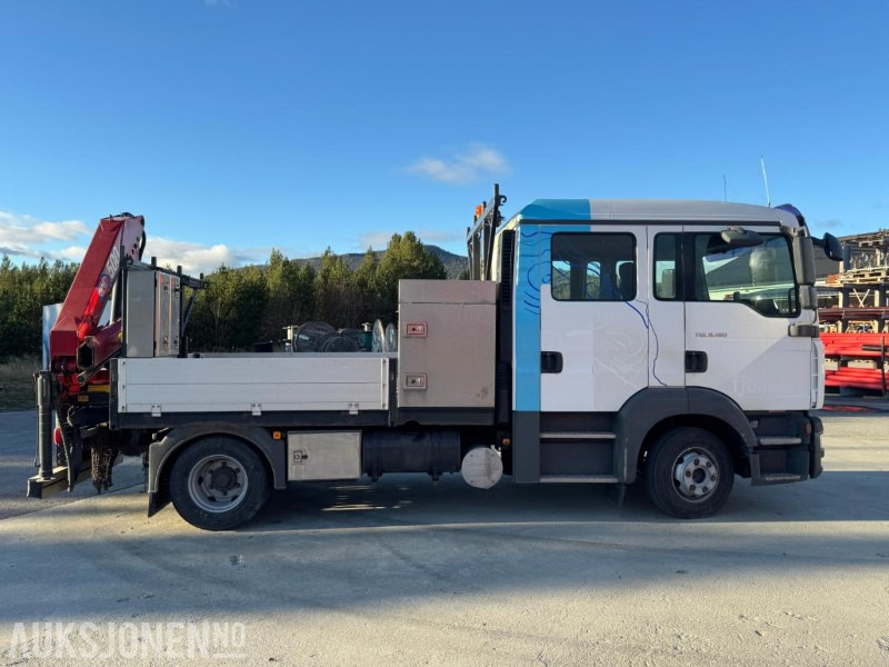 2007 MAN TGL 8.180 4X2 LINJEBIL MED KRAN OG MASSE UTSTYR - Φορτηγό με ανοιχτή καρότσα: φωτογραφία 4 2007 MAN TGL 8.180 4X2 LINJEBIL MED KRAN OG MASSE UTSTYR - Φορτηγό με ανοιχτή καρότσα: φωτογραφία 4