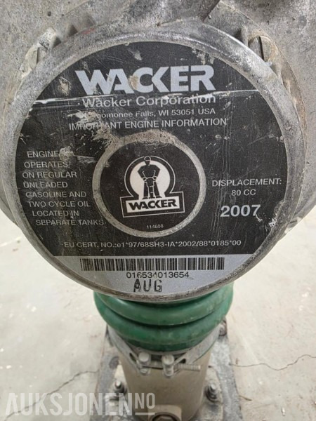 2007 Wacker Stamper - Οδοστρωτήρας: φωτογραφία 5 2007 Wacker Stamper - Οδοστρωτήρας: φωτογραφία 5