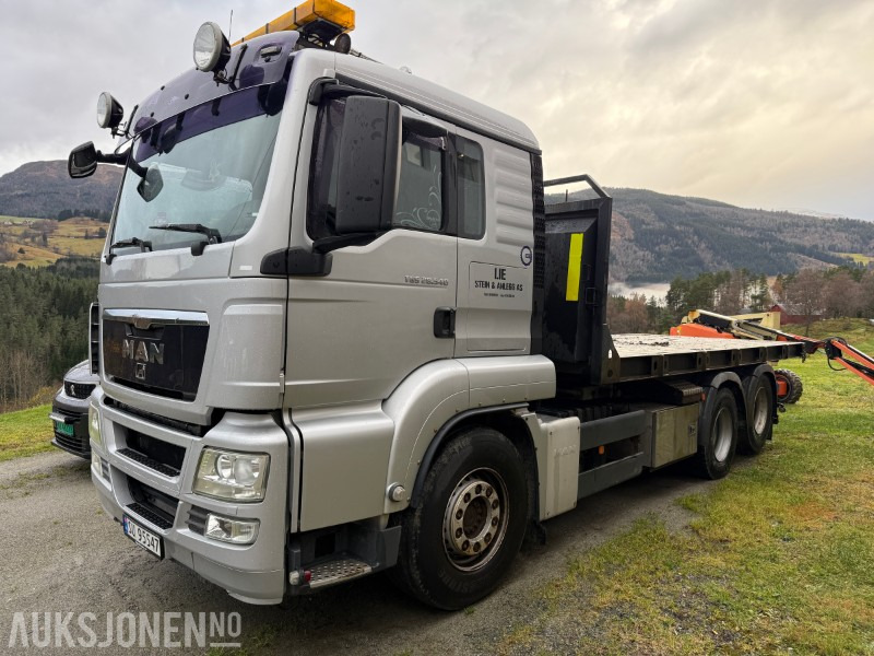 2010 MAN TGS 28.540 krokbil / krokløftbil - maskinflak + krokkasse - Φορτηγό φόρτωσης γάντζου: φωτογραφία 1 2010 MAN TGS 28.540 krokbil / krokløftbil - maskinflak + krokkasse - Φορτηγό φόρτωσης γάντζου: φωτογραφία 1