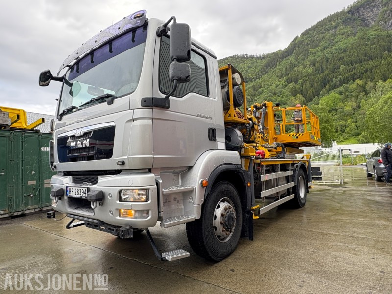 2014 MAN TGM 18.340 Normet Esslift 810 liftbil - 15 888 km - Κοινοτικο όχημα/ Ειδικό όχημα: φωτογραφία 1 2014 MAN TGM 18.340 Normet Esslift 810 liftbil - 15 888 km - Κοινοτικο όχημα/ Ειδικό όχημα: φωτογραφία 1