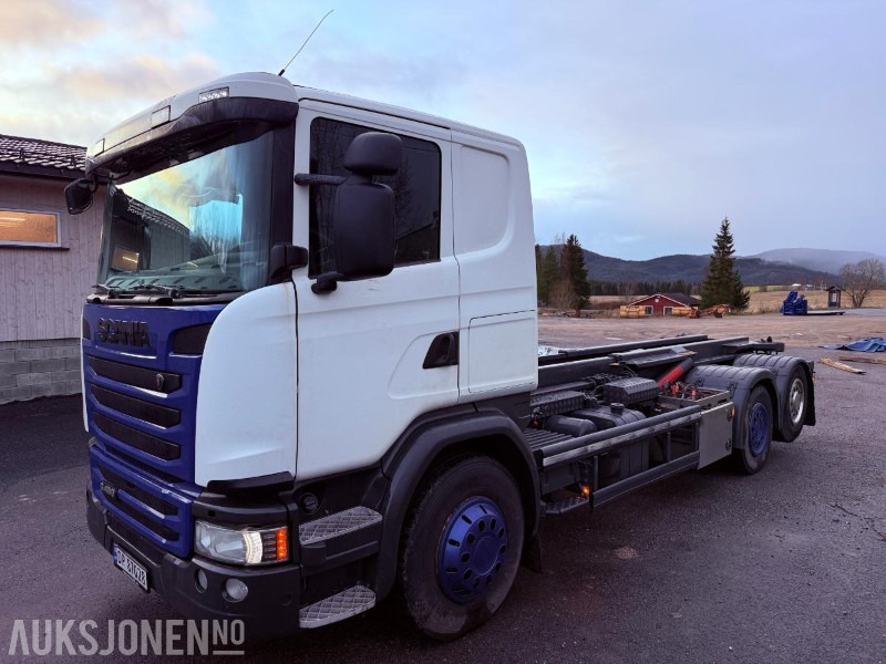 2016 Scania G450 EURO 6 444933 km - Styrbar boggi og Webasto - Φορτηγό φόρτωσης γάντζου: φωτογραφία 1 2016 Scania G450 EURO 6 444933 km - Styrbar boggi og Webasto - Φορτηγό φόρτωσης γάντζου: φωτογραφία 1