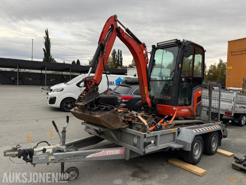2018 Kubota KX019-4 minigraver m/ Tysse XTREME maskinhenger - Μίνι εκσκαφέας: φωτογραφία 1 2018 Kubota KX019-4 minigraver m/ Tysse XTREME maskinhenger - Μίνι εκσκαφέας: φωτογραφία 1
