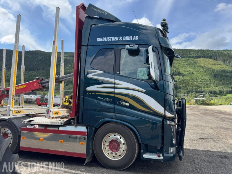 2018 Volvo FH16 8X4 komplett tømmerbil med kran og henger. - Φορτηγό ξυλείας, Φορτηγό με γερανό: φωτογραφία 5 2018 Volvo FH16 8X4 komplett tømmerbil med kran og henger. - Φορτηγό ξυλείας, Φορτηγό με γερανό: φωτογραφία 5