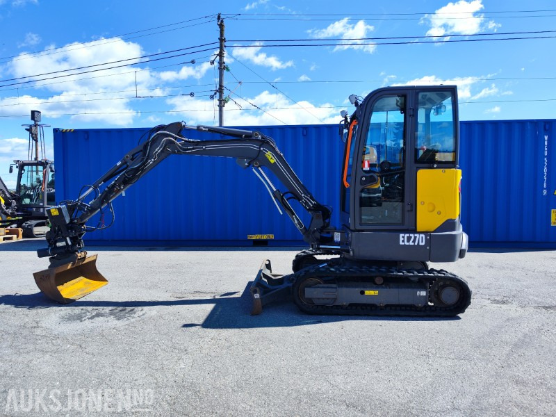 2022 Volvo EC27D – Meget godt utstyrt minigraver med lavt timeantall - Μίνι εκσκαφέας: φωτογραφία 1 2022 Volvo EC27D – Meget godt utstyrt minigraver med lavt timeantall - Μίνι εκσκαφέας: φωτογραφία 1