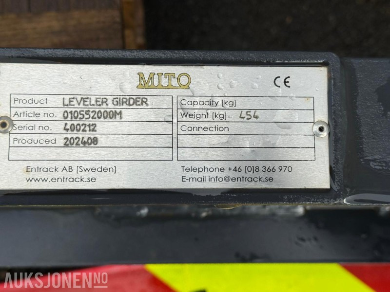 2024 Mito Leveler Girder – Avrettningsrulle til gravemaskin med S60-feste - Παρελκόμενα για Κατασκευή μηχανήματα: φωτογραφία 5 2024 Mito Leveler Girder – Avrettningsrulle til gravemaskin med S60-feste - Παρελκόμενα για Κατασκευή μηχανήματα: φωτογραφία 5
