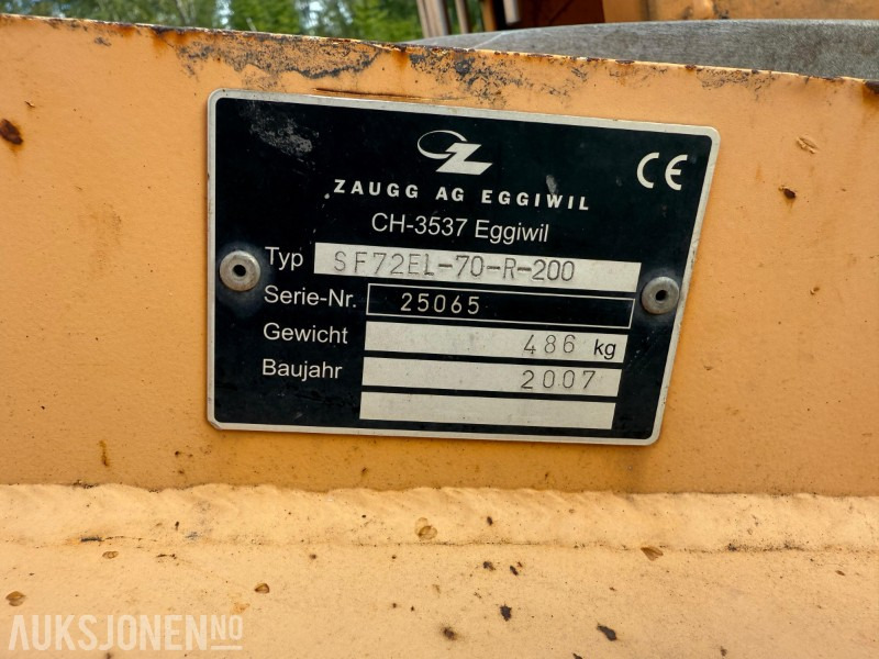 Zaugg snøfreser SF72EL - Γεωργικά μηχανήματα: φωτογραφία 5 Zaugg snøfreser SF72EL - Γεωργικά μηχανήματα: φωτογραφία 5