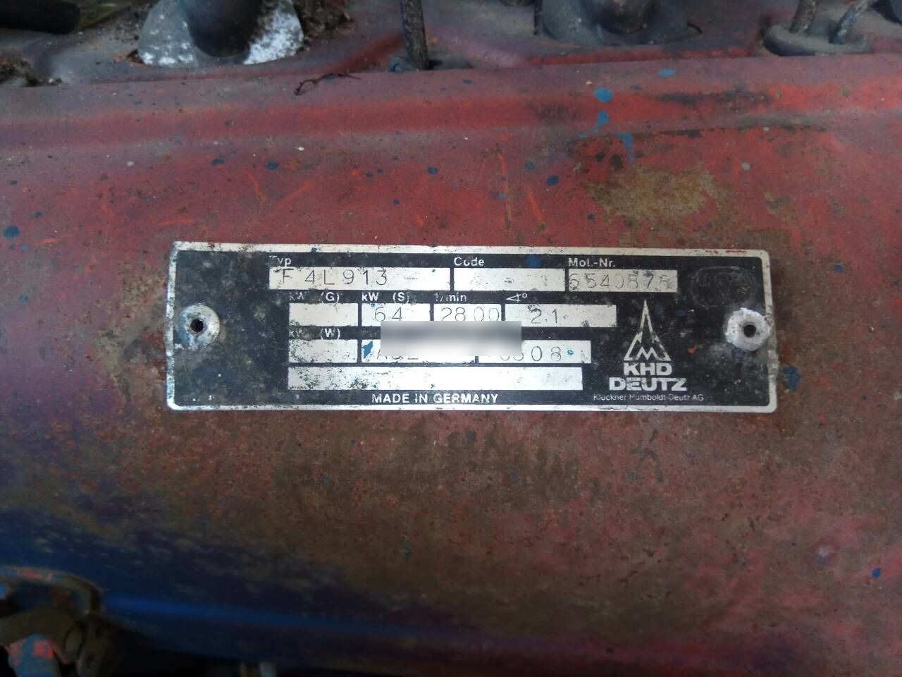 Deutz F4L913 - Κινητήρας για Φορτηγό: φωτογραφία 5 Deutz F4L913 - Κινητήρας για Φορτηγό: φωτογραφία 5