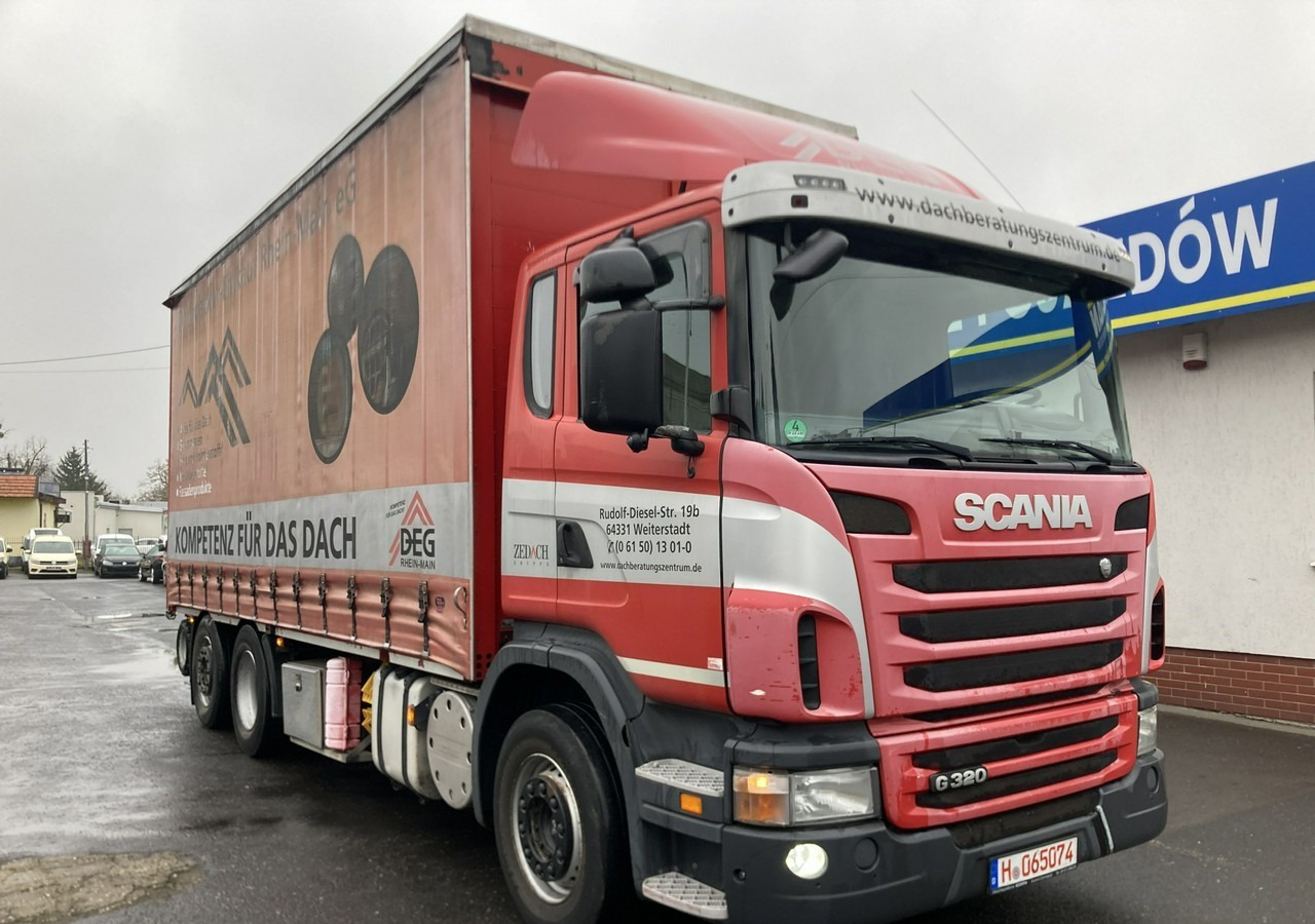 Inna Inny Scania G320 Wózek PALFINGER Firanka Plandeka plandeka Moffett - Φορτηγό μουσαμάς: φωτογραφία 1 Inna Inny Scania G320 Wózek PALFINGER Firanka Plandeka plandeka Moffett - Φορτηγό μουσαμάς: φωτογραφία 1