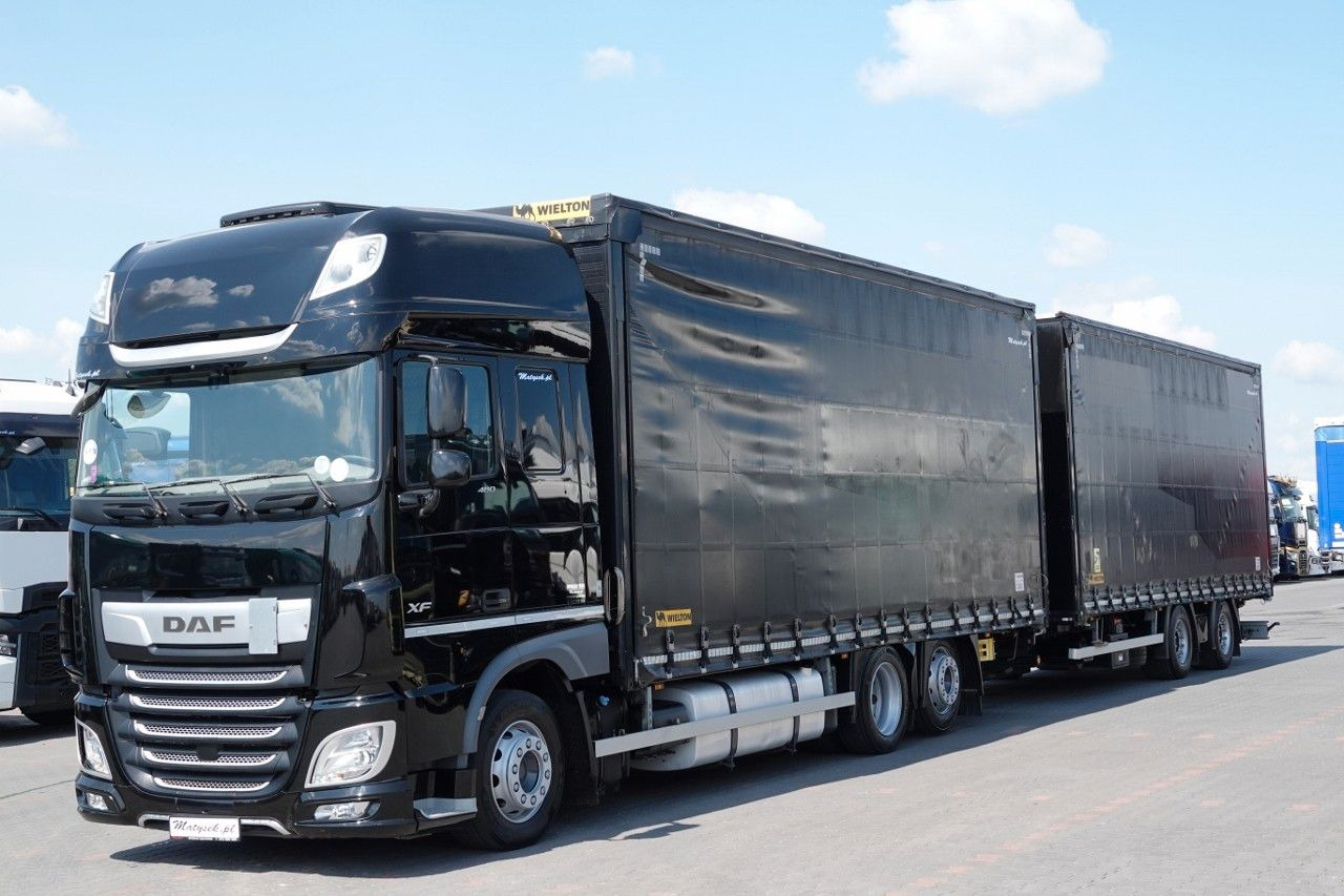 DAF XF 480 / ZESTAW TANDEM / 120 M3 / PRZEJAZDOWY / - Φορτηγό μουσαμάς: φωτογραφία 3 DAF XF 480 / ZESTAW TANDEM / 120 M3 / PRZEJAZDOWY / - Φορτηγό μουσαμάς: φωτογραφία 3