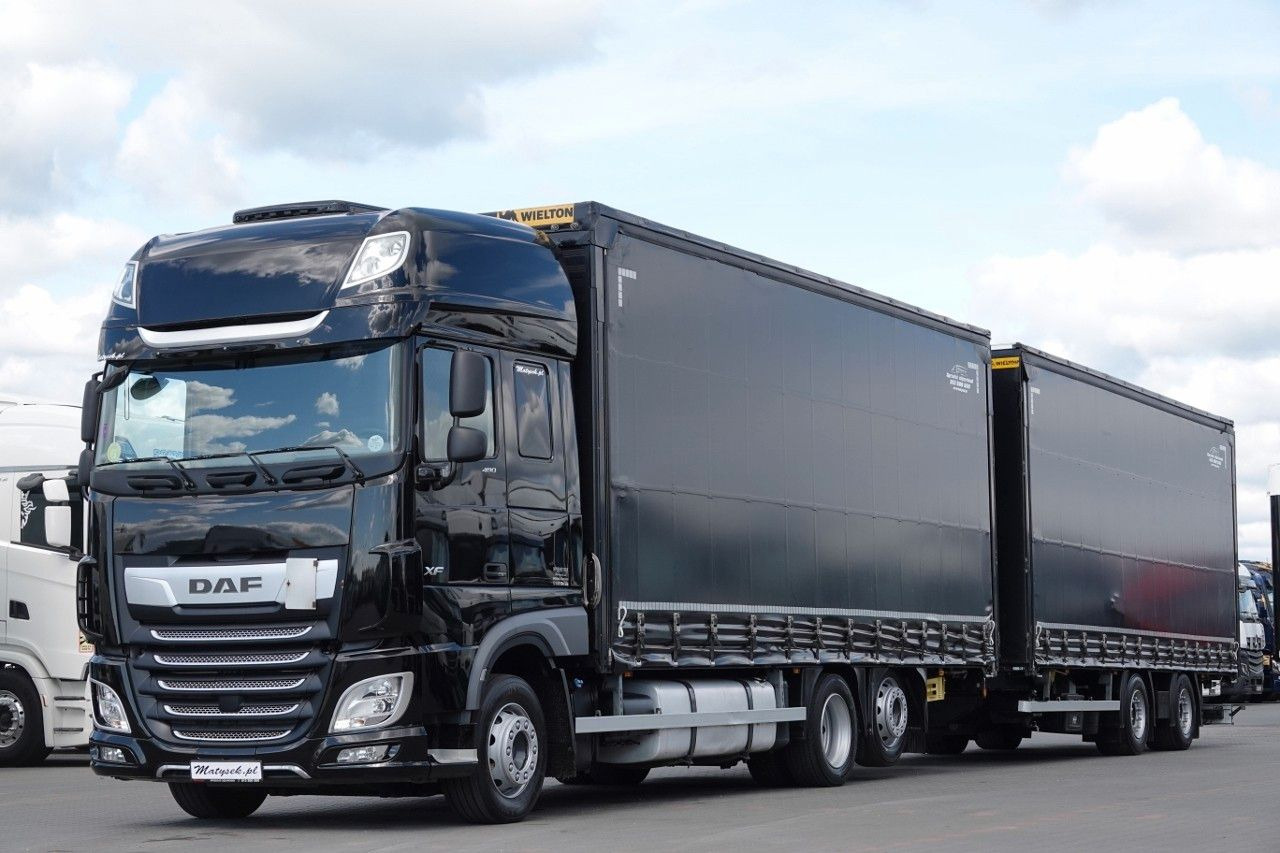 DAF XF 480 / ZESTAW TANDEM / 120 M3 / PRZEJAZDOWY / - Φορτηγό μουσαμάς: φωτογραφία 1 DAF XF 480 / ZESTAW TANDEM / 120 M3 / PRZEJAZDOWY / - Φορτηγό μουσαμάς: φωτογραφία 1