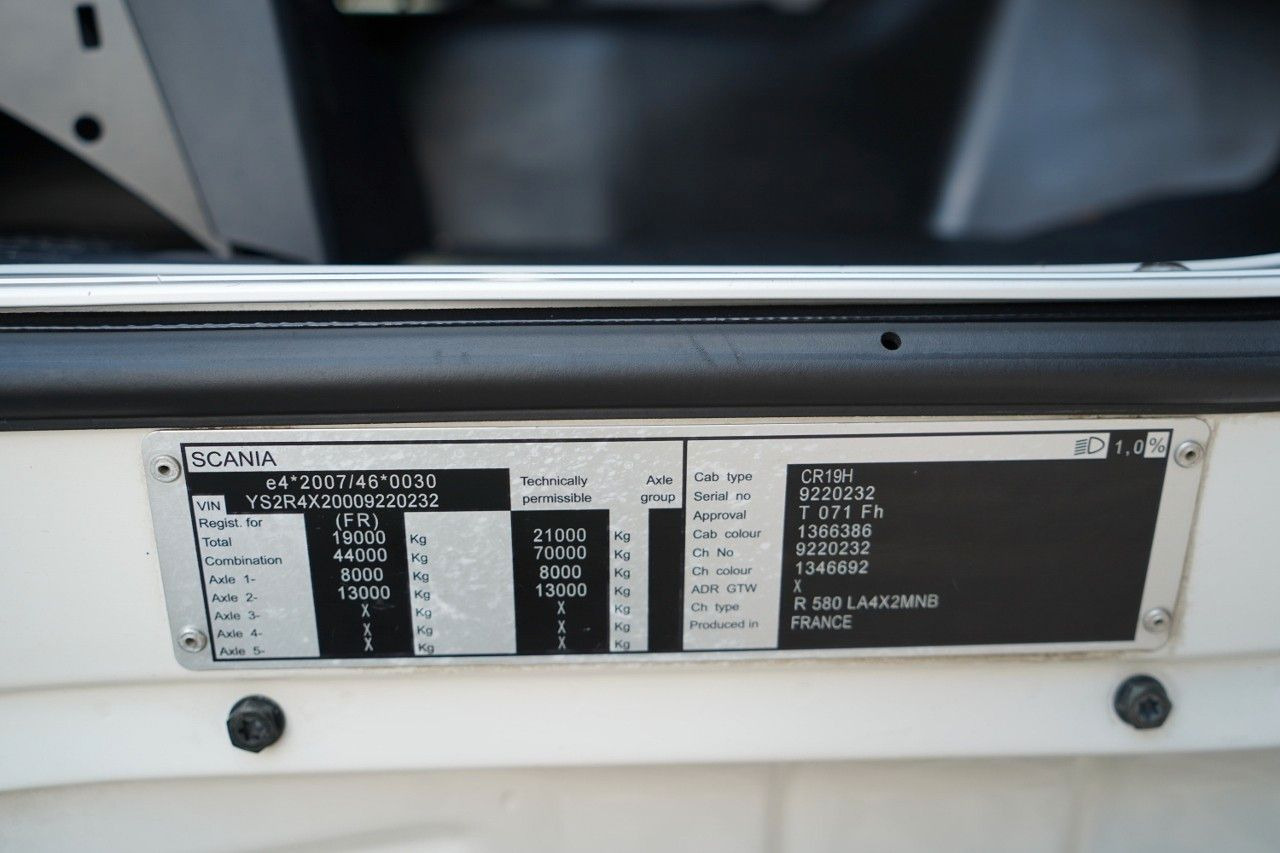 Τράκτορας Scania R 580 / V8 / RETARDER / CAŁA NA PODUSZKACH: φωτογραφία 18