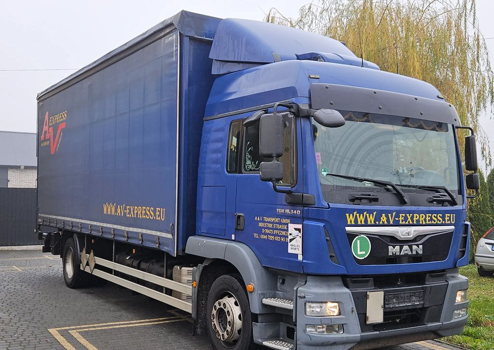 MAN TGM 18.340 / FIRANKA / SPROWADZONY / 9100 ŁADOWNOŚĆ / 18 PALET / E6 / WINDA / - Φορτηγό μουσαμάς: φωτογραφία 2 MAN TGM 18.340 / FIRANKA / SPROWADZONY / 9100 ŁADOWNOŚĆ / 18 PALET / E6 / WINDA / - Φορτηγό μουσαμάς: φωτογραφία 2