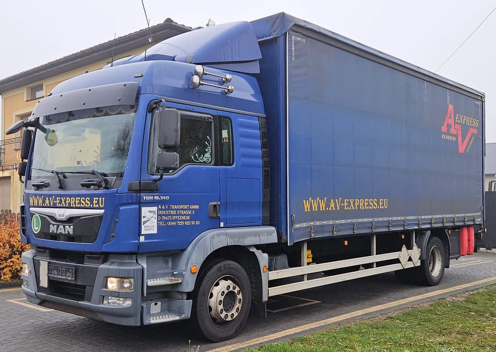 MAN TGM 18.340 / FIRANKA / SPROWADZONY / 9100 ŁADOWNOŚĆ / 18 PALET / E6 / WINDA / - Φορτηγό μουσαμάς: φωτογραφία 1 MAN TGM 18.340 / FIRANKA / SPROWADZONY / 9100 ŁADOWNOŚĆ / 18 PALET / E6 / WINDA / - Φορτηγό μουσαμάς: φωτογραφία 1