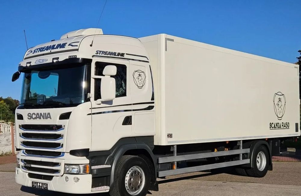 Scania R450/G410/G450/IZOTERMA/2017/DO BYDŁA/DO ŻYWCA/WINDA/KONTENER/SILNIK6/18PALET/EURO6/SPROWADZONA/NISKI PRZEBIEG/JEDEN WŁAŚCICIEL - Φορτηγό ψυγείο: φωτογραφία 1 Scania R450/G410/G450/IZOTERMA/2017/DO BYDŁA/DO ŻYWCA/WINDA/KONTENER/SILNIK6/18PALET/EURO6/SPROWADZONA/NISKI PRZEBIEG/JEDEN WŁAŚCICIEL - Φορτηγό ψυγείο: φωτογραφία 1