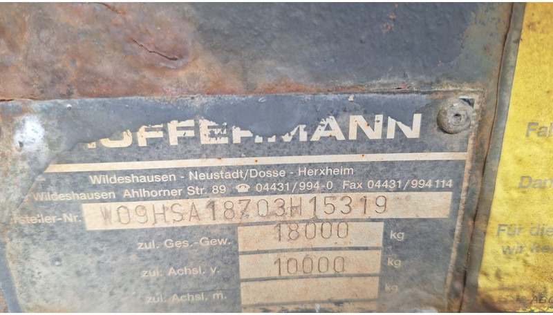 Huffermann HSA 1870 Abrollanhänger - Ρυμούλκα μεταφοράς εμπορευματοκιβωτίων/ Κινητό αμάξωμα: φωτογραφία 5 Huffermann HSA 1870 Abrollanhänger - Ρυμούλκα μεταφοράς εμπορευματοκιβωτίων/ Κινητό αμάξωμα: φωτογραφία 5