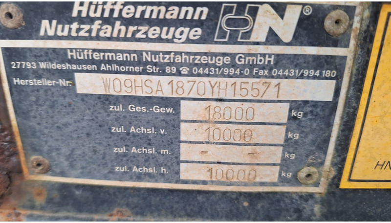 Ρυμούλκα γάντζος/ Αλυσιδάκι Huffermann HSA1870 Abrollanhänger: φωτογραφία 6