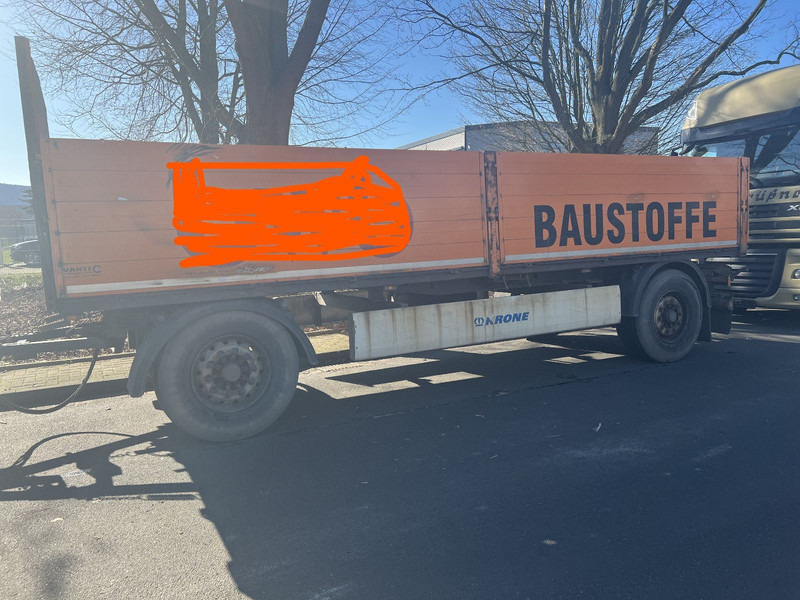 Krone Baustoff Anhänger Luftgefedert ABS - Τρέιλερ πλατφόρμα/ Καρότσα: φωτογραφία 1 Krone Baustoff Anhänger Luftgefedert ABS - Τρέιλερ πλατφόρμα/ Καρότσα: φωτογραφία 1