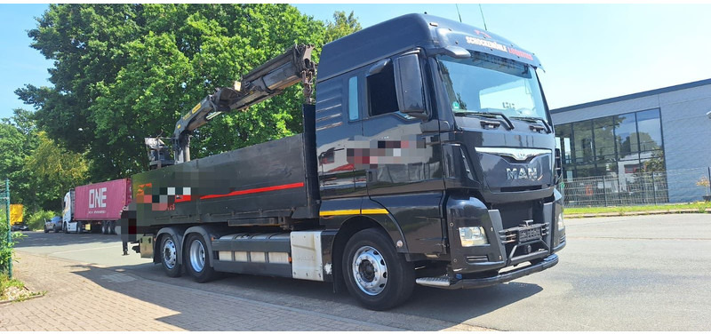 MAN TGX 26.440L 6x2 Pritsche mit Kran Palfinge - Φορτηγό με ανοιχτή καρότσα, Φορτηγό με γερανό: φωτογραφία 4 MAN TGX 26.440L 6x2 Pritsche mit Kran Palfinge - Φορτηγό με ανοιχτή καρότσα, Φορτηγό με γερανό: φωτογραφία 4
