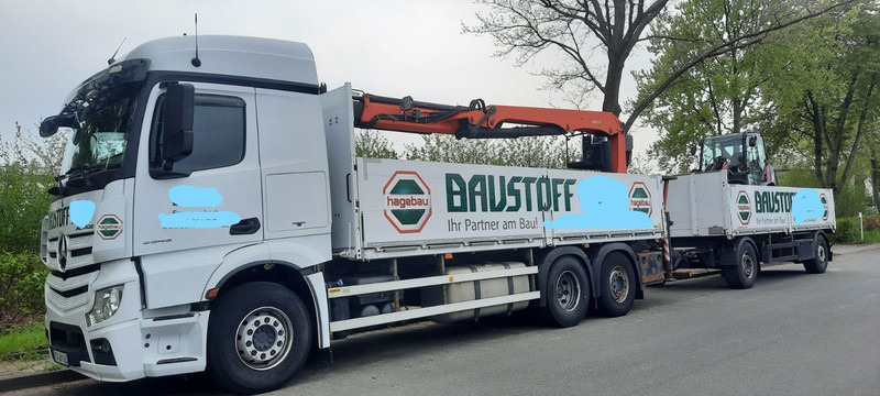 Mercedes-Benz 2545 Actros Pritsche Kran Palfinger PK21001 - Φορτηγό με ανοιχτή καρότσα, Φορτηγό με γερανό: φωτογραφία 1 Mercedes-Benz 2545 Actros Pritsche Kran Palfinger PK21001 - Φορτηγό με ανοιχτή καρότσα, Φορτηγό με γερανό: φωτογραφία 1