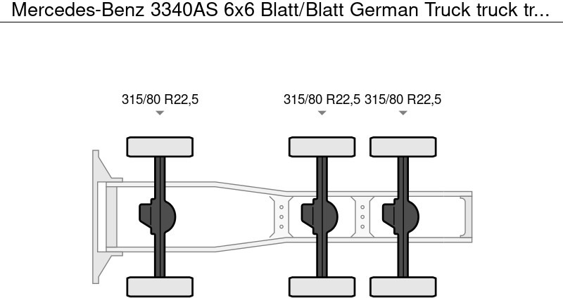 Mercedes-Benz 3340AS 6x6 Blatt/Blatt German Truck - Τράκτορας: φωτογραφία 4 Mercedes-Benz 3340AS 6x6 Blatt/Blatt German Truck - Τράκτορας: φωτογραφία 4