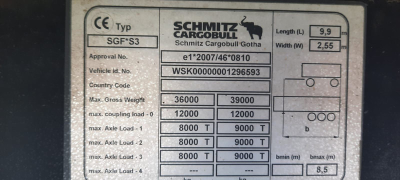 Schmitz Cargobull 3-Achser 48 qubik Getreidekipper - Επικαθήμενο ανατρεπόμενο: φωτογραφία 5 Schmitz Cargobull 3-Achser 48 qubik Getreidekipper - Επικαθήμενο ανατρεπόμενο: φωτογραφία 5