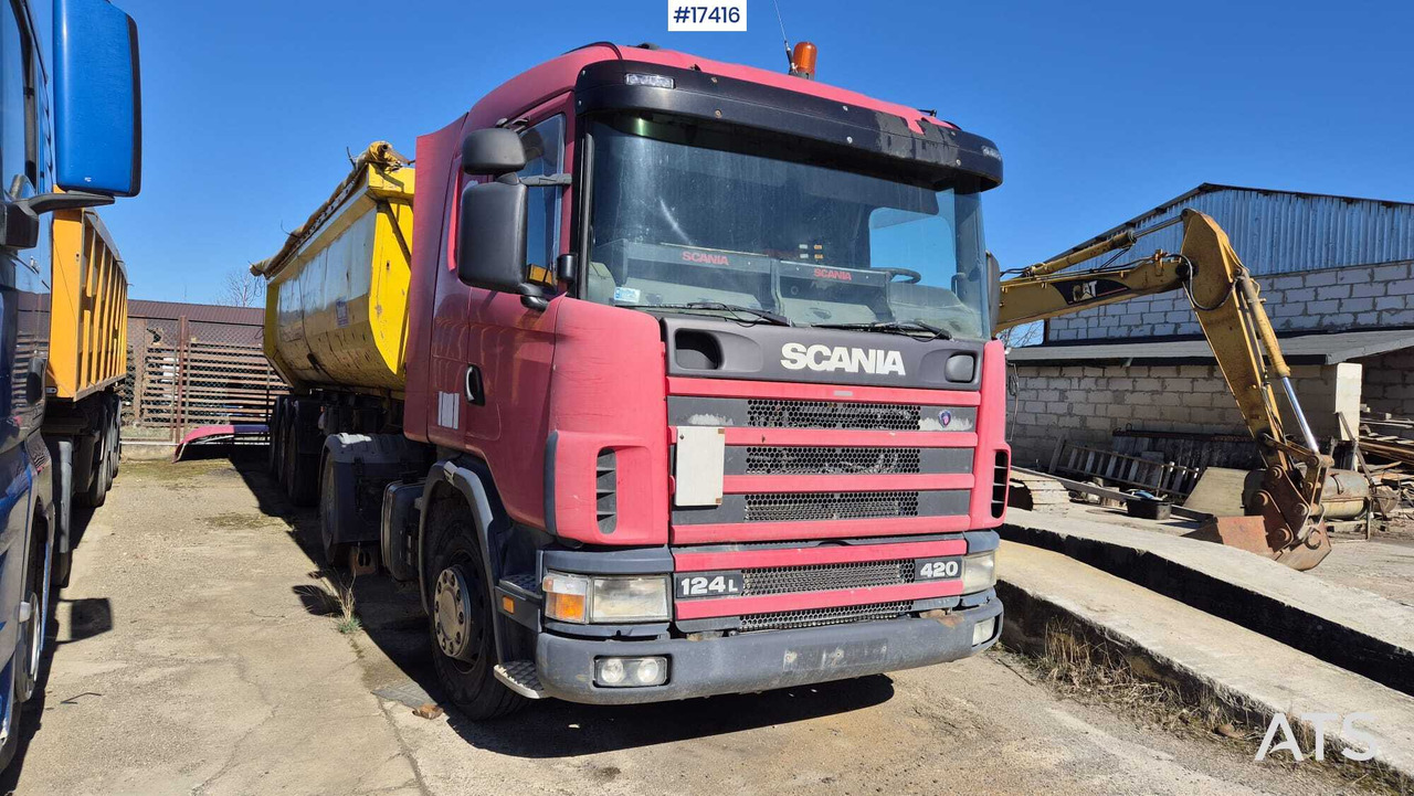 Tractor SCANIA 124L 420KM (2003) + BERGER tipper semi-trailer (2007) - Τράκτορας, Επικαθήμενο ανατρεπόμενο: φωτογραφία 2 Tractor SCANIA 124L 420KM (2003) + BERGER tipper semi-trailer (2007) - Τράκτορας, Επικαθήμενο ανατρεπόμενο: φωτογραφία 2
