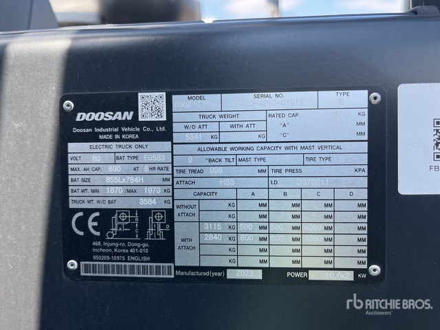 2023 Doosan B35X-7 PLUS Electric Forklift - Ηλεκτροκίνητο περονοφόρο: φωτογραφία 3 2023 Doosan B35X-7 PLUS Electric Forklift - Ηλεκτροκίνητο περονοφόρο: φωτογραφία 3