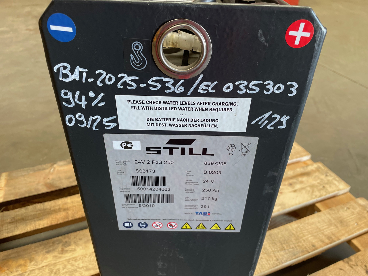 24 Volt I 2PzS 250 - Συσσωρευτής για Ανυψωτικό μηχάνημα: φωτογραφία 5 24 Volt I 2PzS 250 - Συσσωρευτής για Ανυψωτικό μηχάνημα: φωτογραφία 5