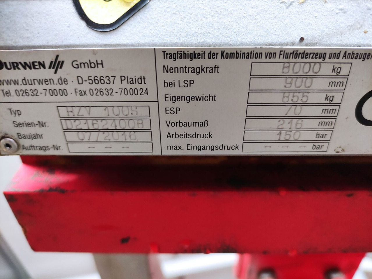 Durwen RZV100S - Πιρούνες: φωτογραφία 5 Durwen RZV100S - Πιρούνες: φωτογραφία 5