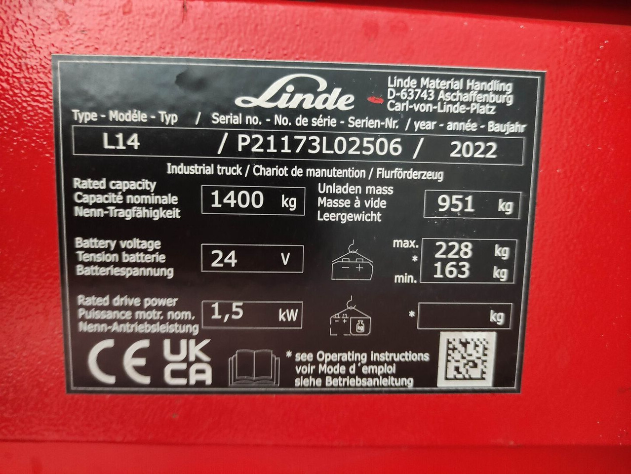 Linde L14i-1173 - Μηχάνημα στοίβαξης: φωτογραφία 5 Linde L14i-1173 - Μηχάνημα στοίβαξης: φωτογραφία 5