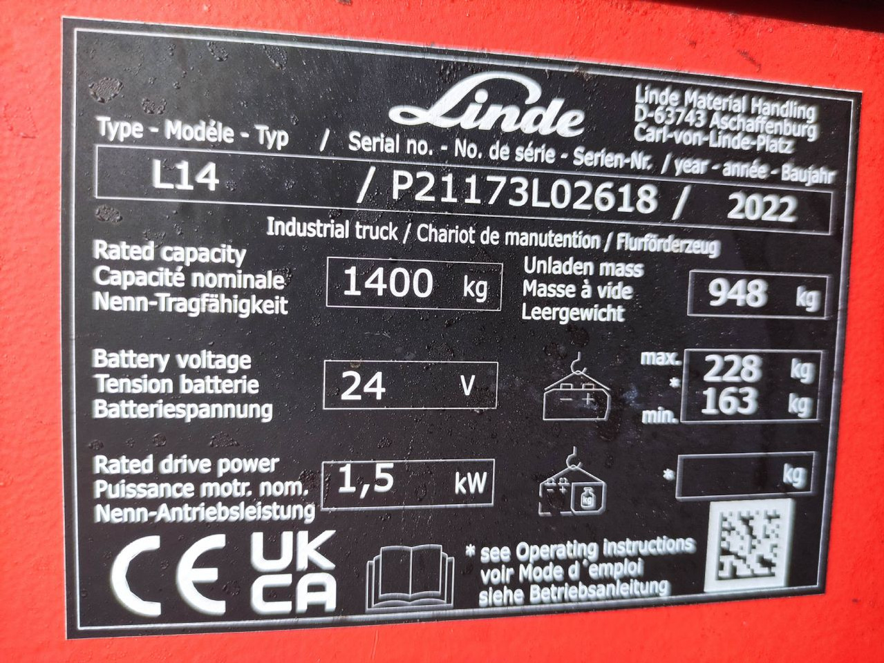 Linde L14i-1173 - Μηχάνημα στοίβαξης: φωτογραφία 5 Linde L14i-1173 - Μηχάνημα στοίβαξης: φωτογραφία 5