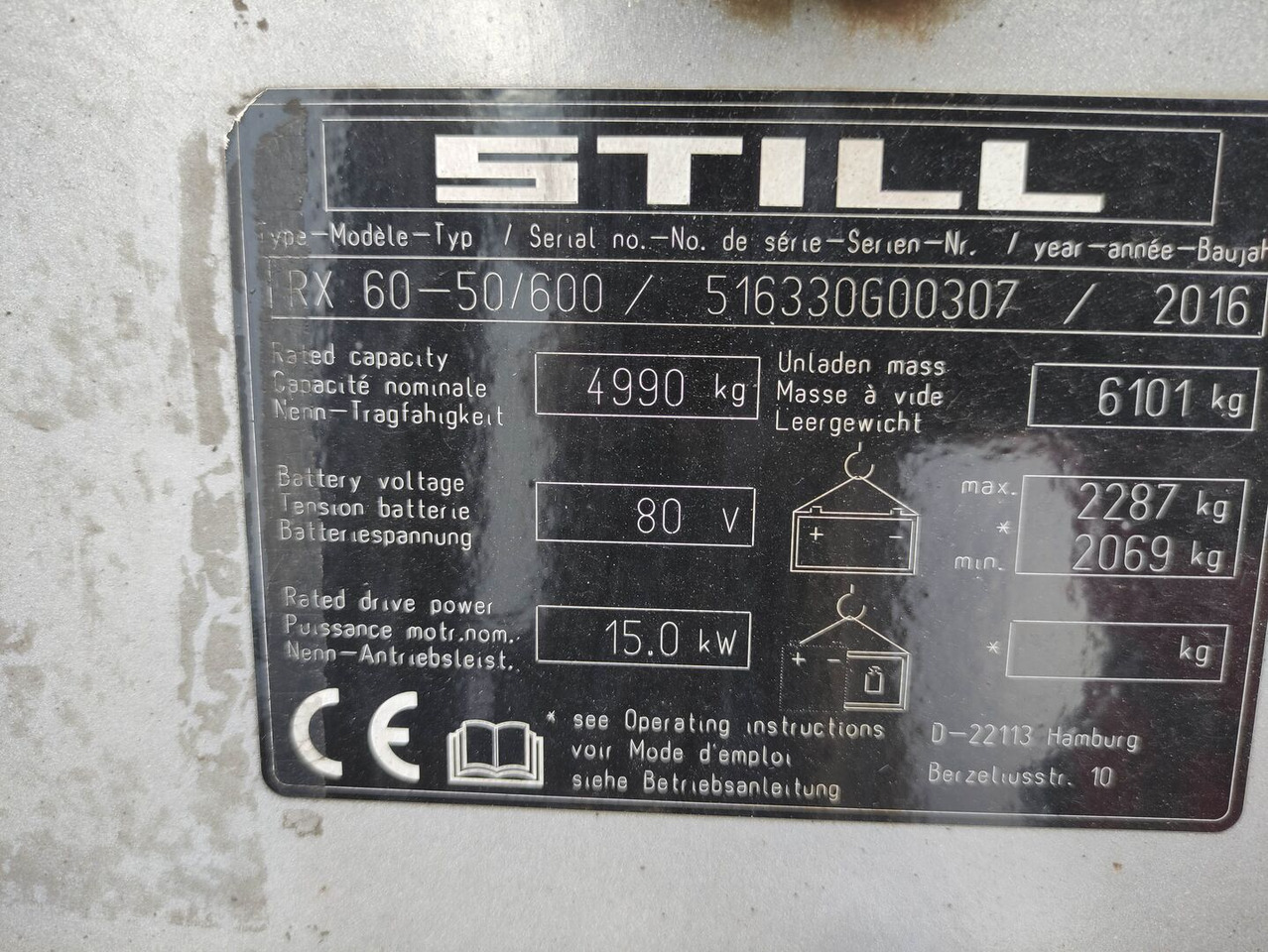 Ηλεκτροκίνητο περονοφόρο Still RX60-50/600: φωτογραφία 6