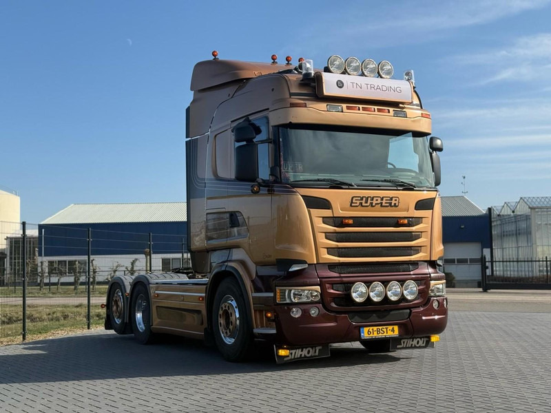 Scania R730 V8 V8, SHOWTRUCK VOLLUCHT, RETARDER, HYDRAULIEK, BOOGIE, ALU WIELEN, LEER. - Τράκτορας: φωτογραφία 2 Scania R730 V8 V8, SHOWTRUCK VOLLUCHT, RETARDER, HYDRAULIEK, BOOGIE, ALU WIELEN, LEER. - Τράκτορας: φωτογραφία 2