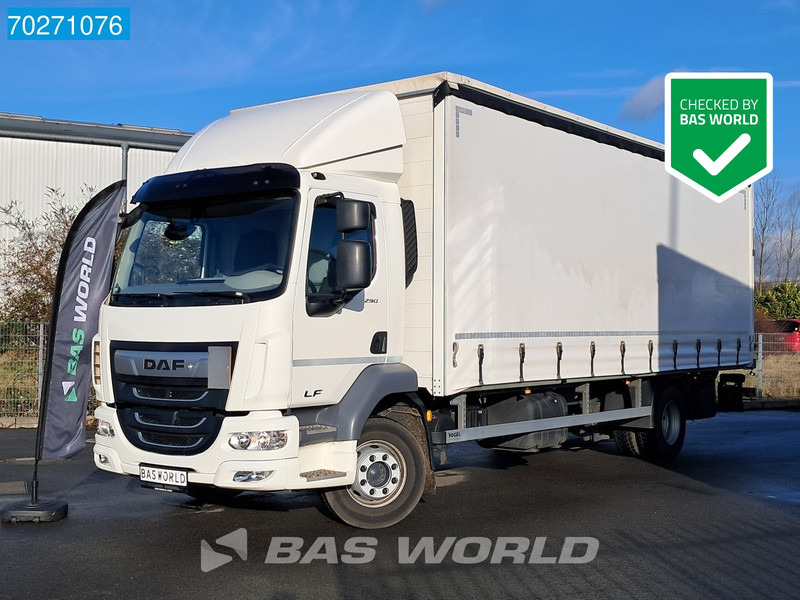 DAF LF 290 4X2 16tonner Automatic Ladebordwand ACC Euro 6 - Φορτηγό μουσαμάς: φωτογραφία 1 DAF LF 290 4X2 16tonner Automatic Ladebordwand ACC Euro 6 - Φορτηγό μουσαμάς: φωτογραφία 1