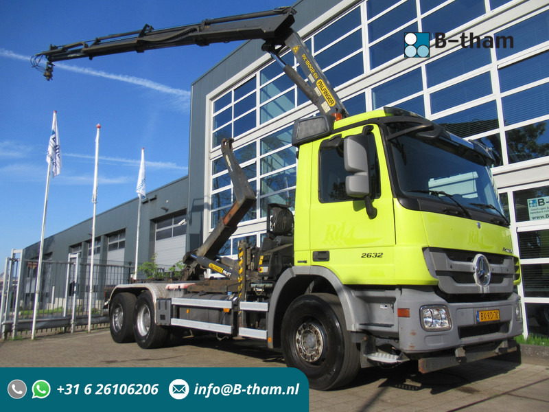 Mercedes-Benz Actros 2632 6X4 Steel + Palfinger PK18002-EH + 20T Haak Hook Haken - Φορτηγό μεταφοράς εμπορευματοκιβωτίων/ Κινητό αμάξωμα, Φορτηγό με γερανό: φωτογραφία 1 Mercedes-Benz Actros 2632 6X4 Steel + Palfinger PK18002-EH + 20T Haak Hook Haken - Φορτηγό μεταφοράς εμπορευματοκιβωτίων/ Κινητό αμάξωμα, Φορτηγό με γερανό: φωτογραφία 1