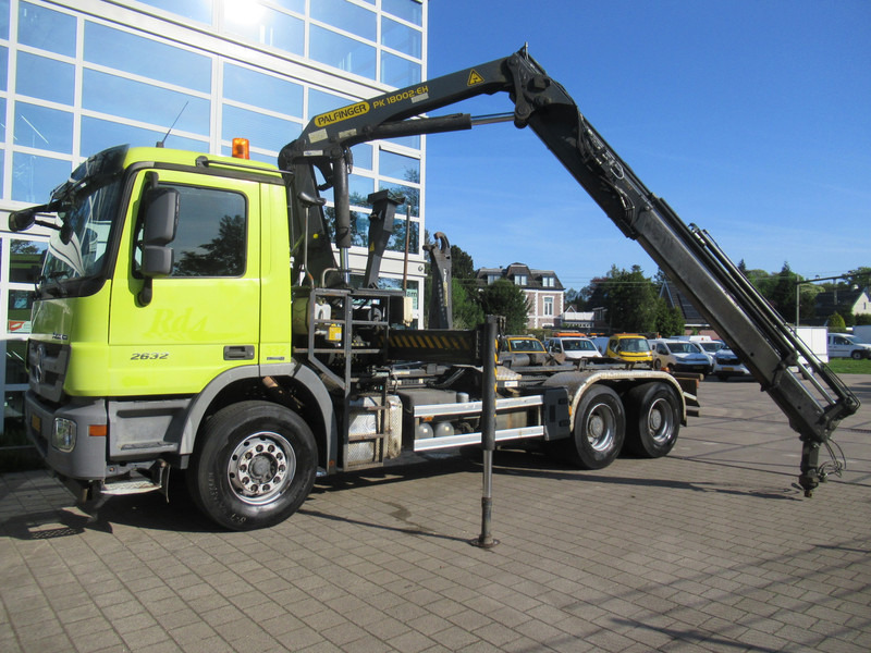 Mercedes-Benz Actros 2632 6X4 Steel + Palfinger PK18002-EH + 20T Haak Hook Haken - Φορτηγό μεταφοράς εμπορευματοκιβωτίων/ Κινητό αμάξωμα, Φορτηγό με γερανό: φωτογραφία 2 Mercedes-Benz Actros 2632 6X4 Steel + Palfinger PK18002-EH + 20T Haak Hook Haken - Φορτηγό μεταφοράς εμπορευματοκιβωτίων/ Κινητό αμάξωμα, Φορτηγό με γερανό: φωτογραφία 2