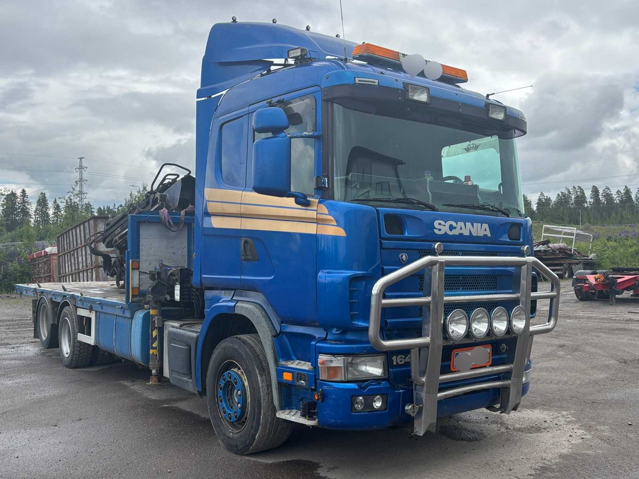 Truck Scania R 164 460 + crane PM 35.5 SP - Φορτηγό με ανοιχτή καρότσα, Φορτηγό με γερανό: φωτογραφία 3 Truck Scania R 164 460 + crane PM 35.5 SP - Φορτηγό με ανοιχτή καρότσα, Φορτηγό με γερανό: φωτογραφία 3