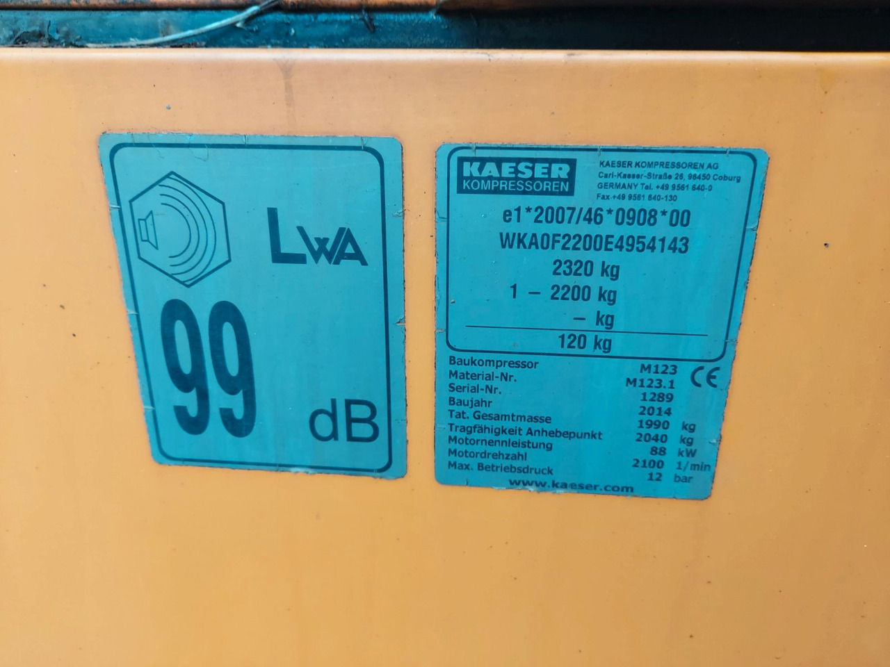 Kaeser M123 Kompressor Sigma Deutz - Αεροσυμπιεστής: φωτογραφία 2 Kaeser M123 Kompressor Sigma Deutz - Αεροσυμπιεστής: φωτογραφία 2