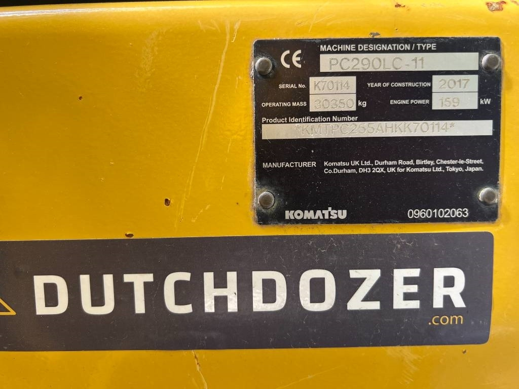 Καινούριο Ερπυστριοφόρος εκσκαφέας Komatsu PC 290 LC-11: φωτογραφία 7